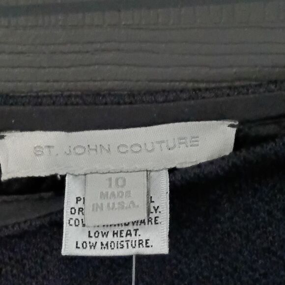 St. John Couture NWT Sz. 10 Wool Blend Knit Pleated Midi Skirt Quiet Luxury 795. - Picture 7 of 10